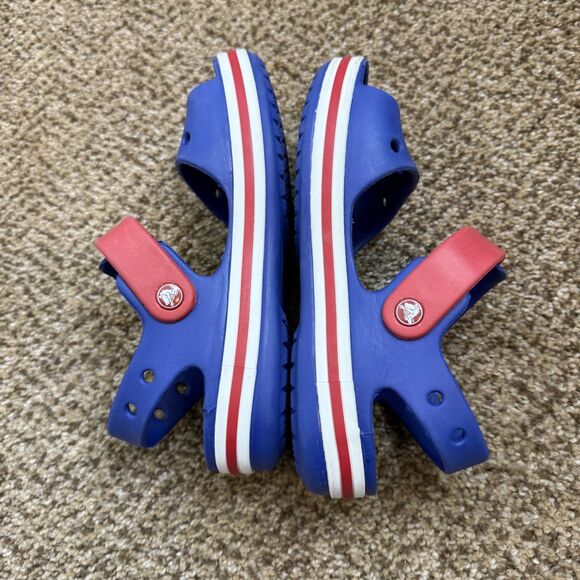 Crocs Bayaband Sandals Kids Cerulean Blue Kids Size J 2 - Picture 10 of 12
